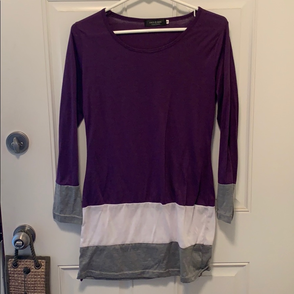 Purple long sleeve top